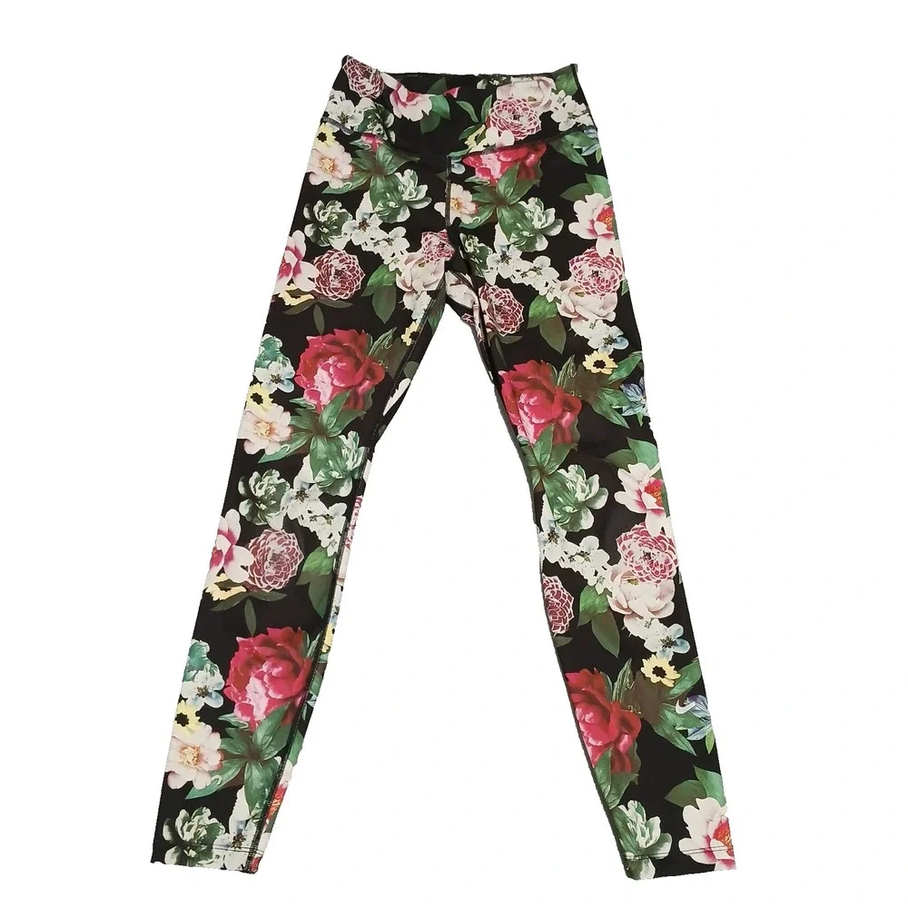 Nike Drit Fit Leggings Floral Woman's Training Running Full Length Size Small